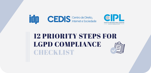 12 Priority Steps For LGPD Compliance Checklist